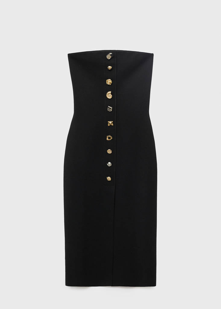 Robe Bustier Boutons Bijou