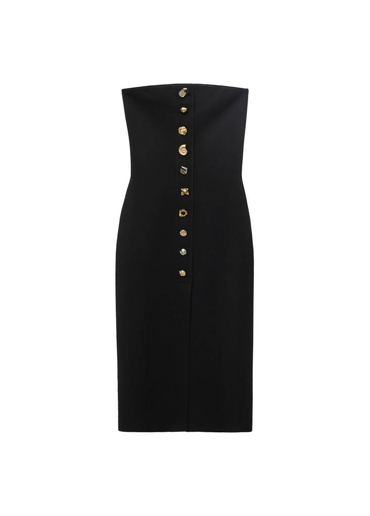 Robe Bustier Boutons Bijou