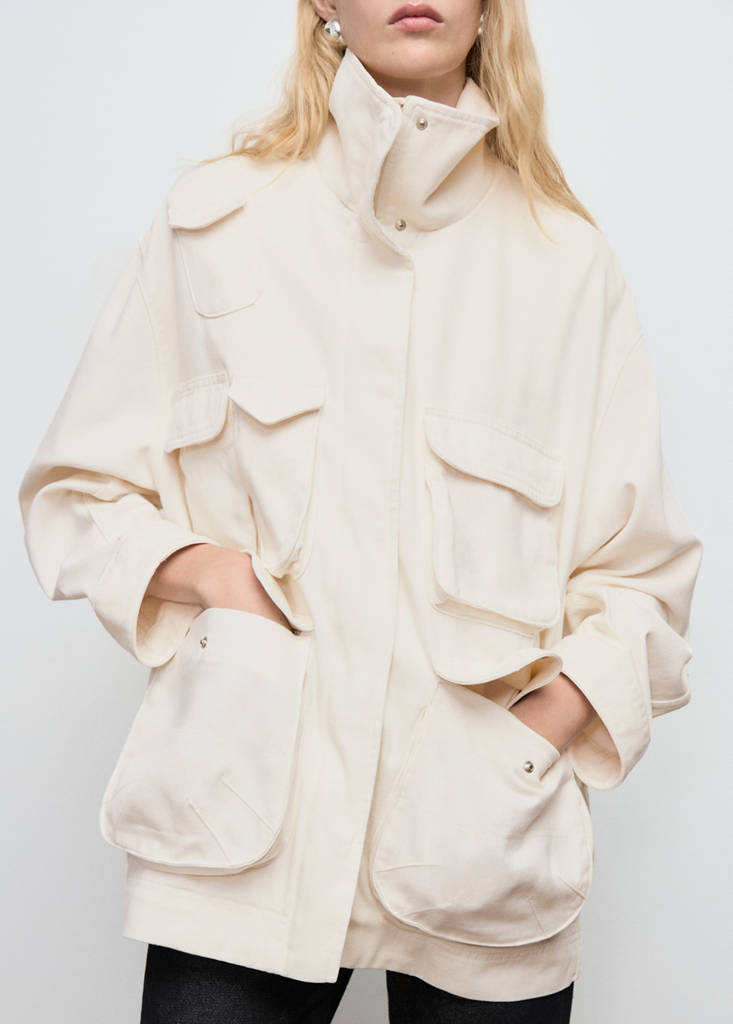 Parka Jean Oversize Avec Poches