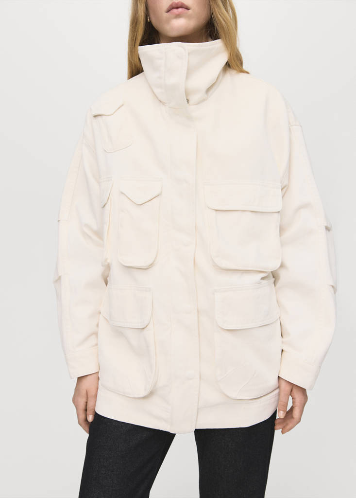 Parka Jean Oversize Avec Poches