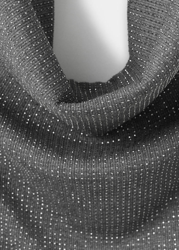 Top Strass Col Drapé