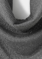 Top Strass Col Drapé