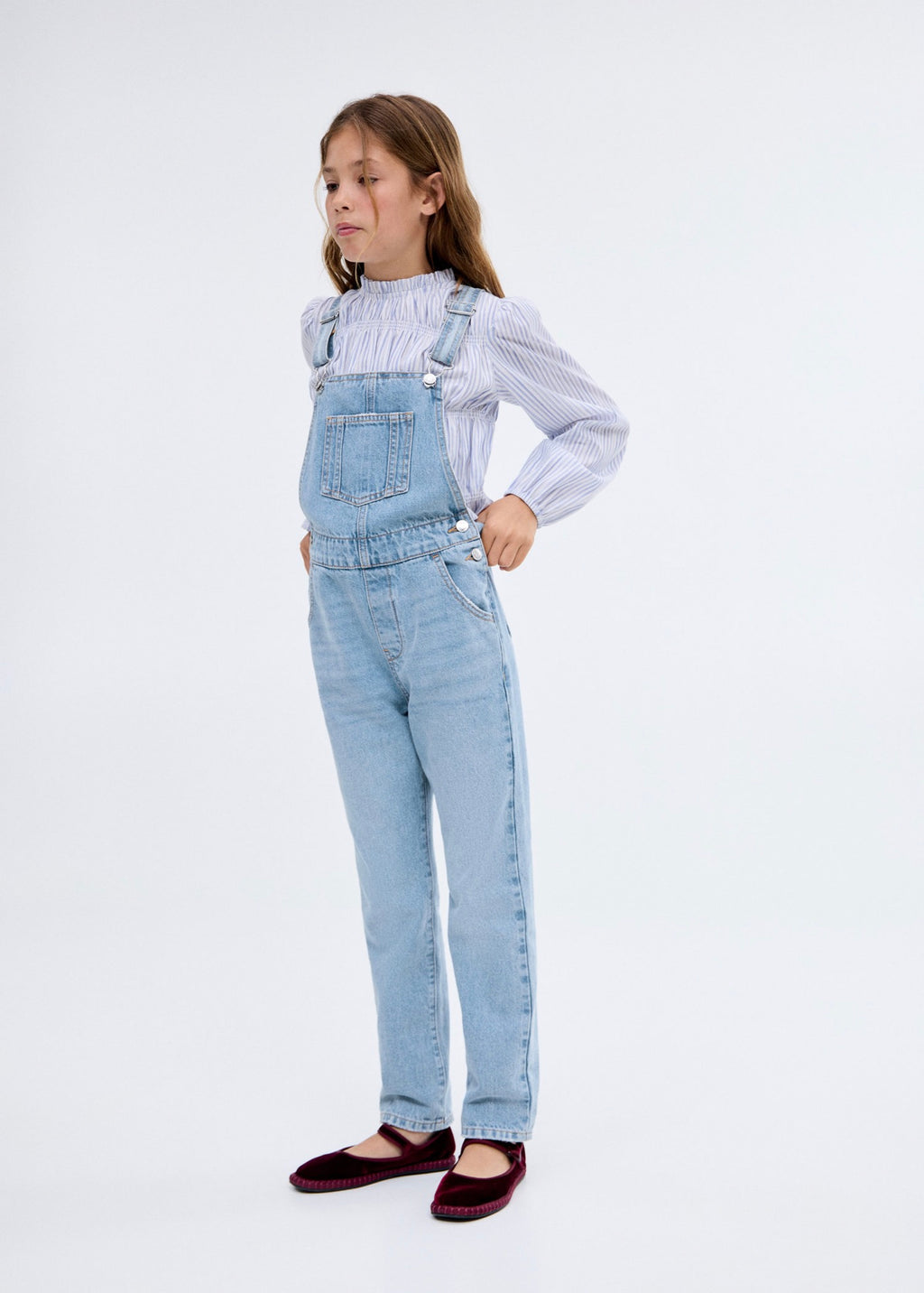 Salopette Amara1 Bleu Moyen - Fille