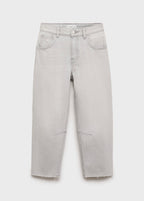 Jean Balloon Gris Denim - Fille