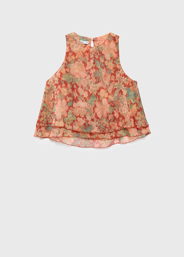 Blouse Plissée À Fleurs