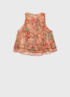 Blouse Plissée À Fleurs