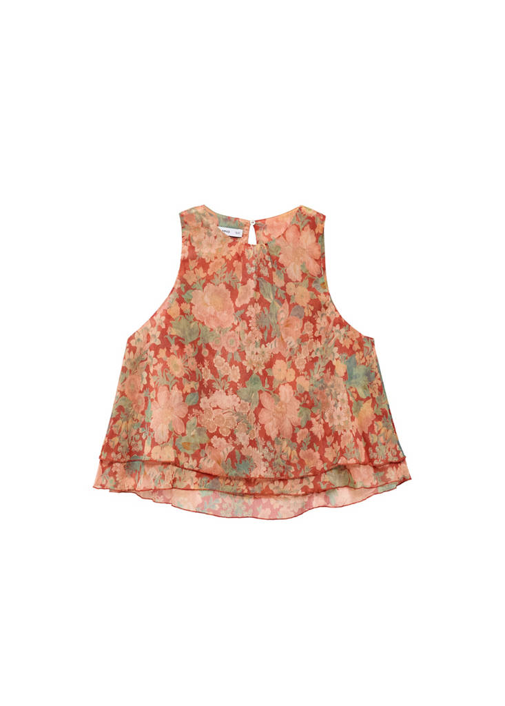 Blouse Plissée À Fleurs