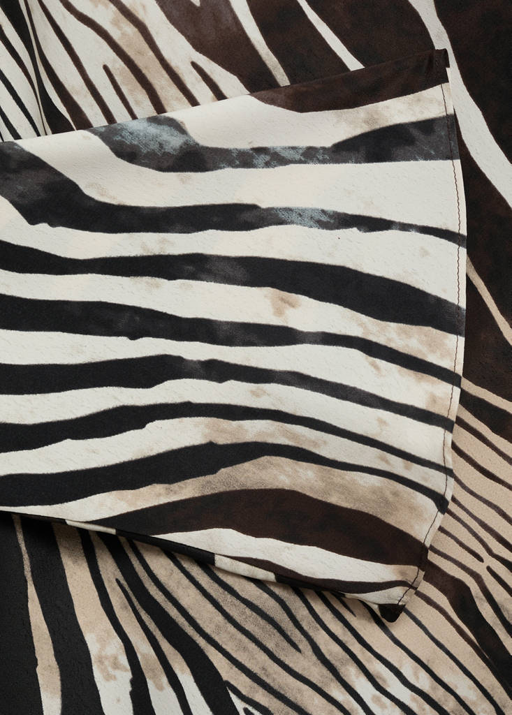 Robe Zèbre Manches Évasées