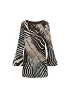 Robe Zèbre Manches Évasées