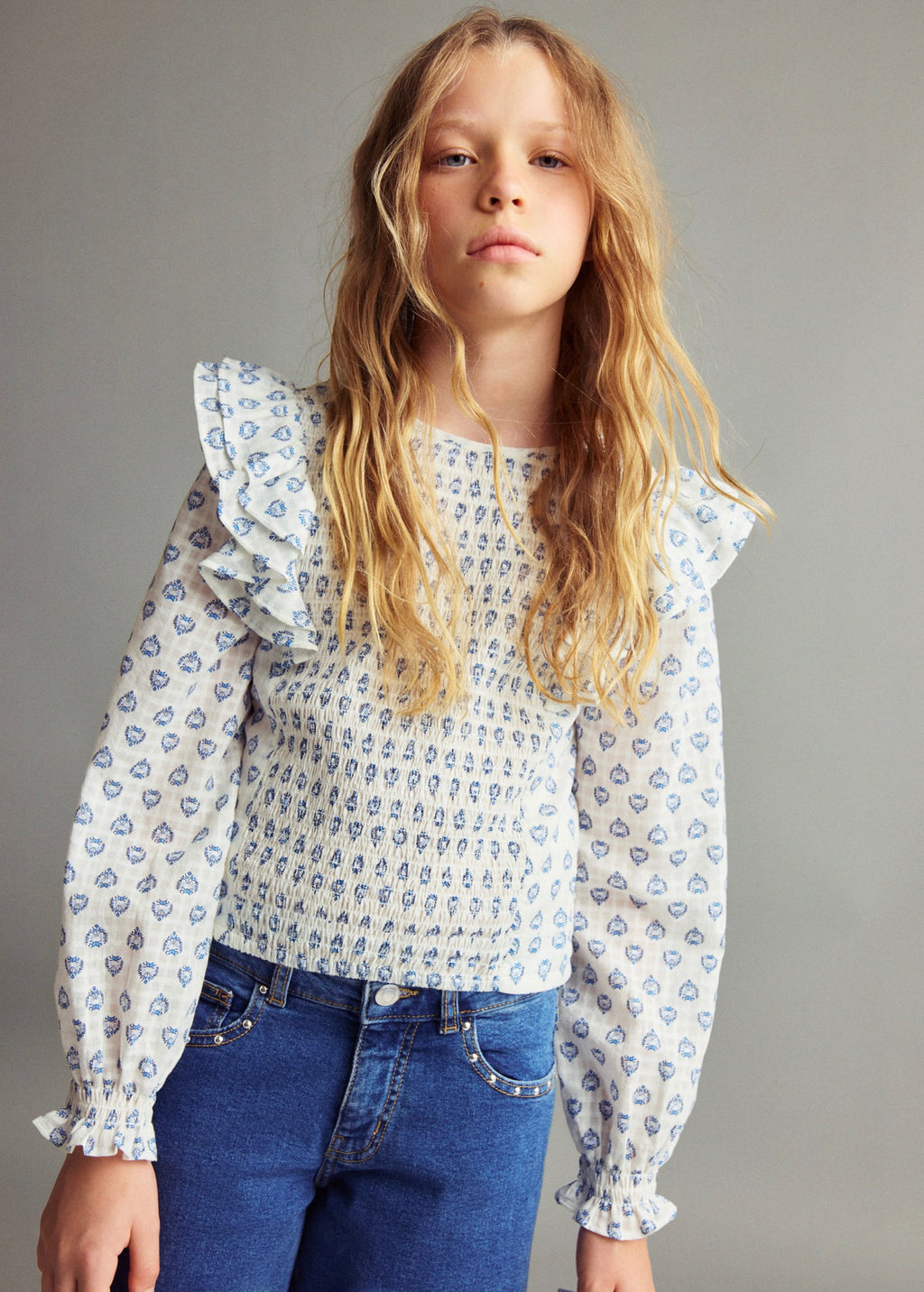 Blusa Maca Crudo - Niña