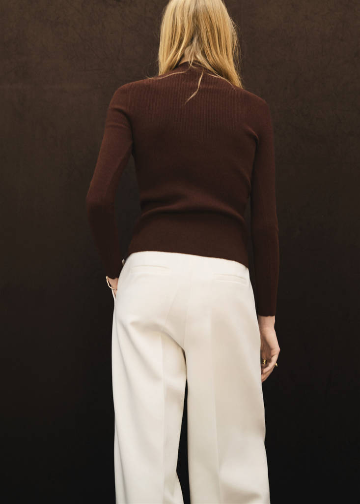 Cardigan Maille Fine Côtelée