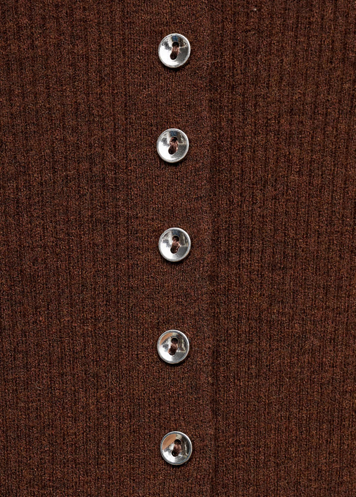 Cardigan Maille Fine Côtelée