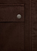 Parka En Jean Col En Cuir Synthétique