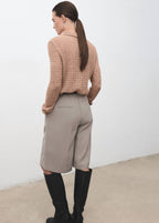 Pull-Over Maille Ajourée Col Polo