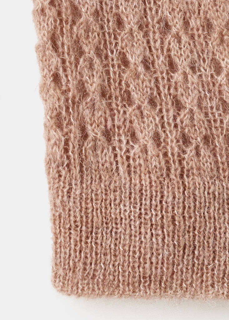 Pull-Over Maille Ajourée Col Polo