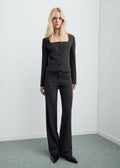 Blazer De Costume Cintré Crop