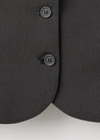 Blazer De Costume Cintré Crop