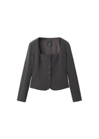 Blazer De Costume Cintré Crop