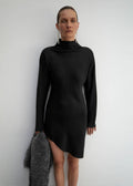Robe Satinée Bas Asymétrique