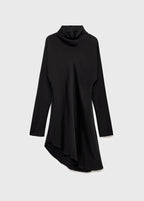 Robe Satinée Bas Asymétrique