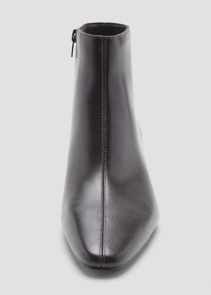 Bottines Cuir Talon Kitten Heel