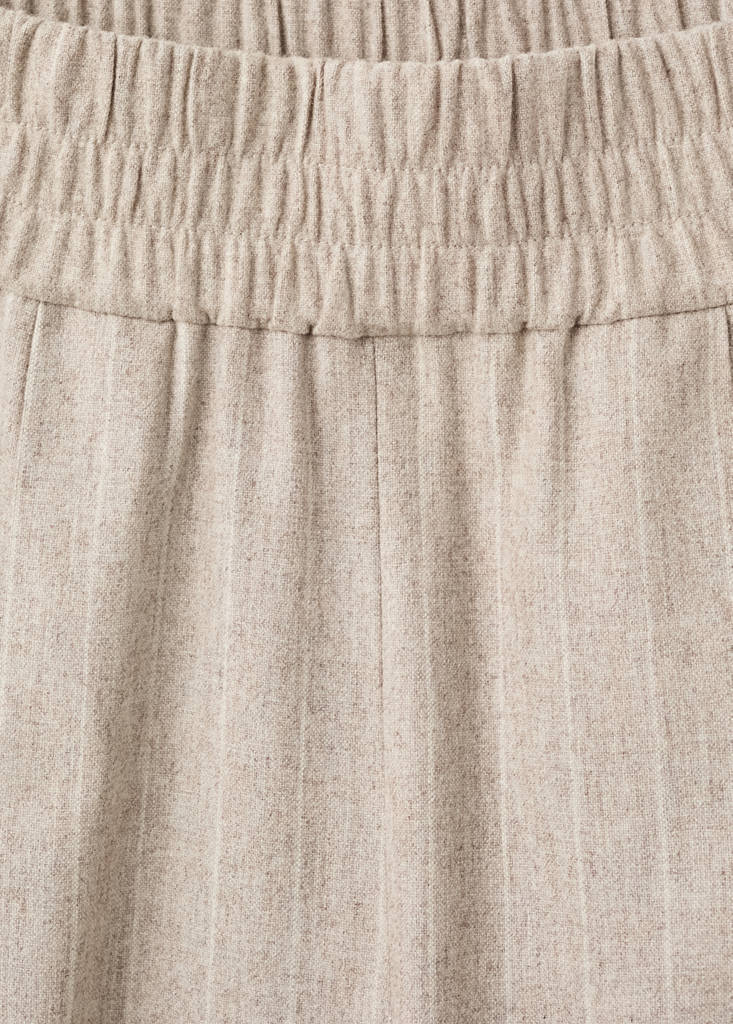 Pantalon De Costume En Laine À Rayures Fines