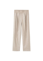 Pantalon De Costume En Laine À Rayures Fines