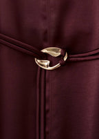 Robe Satinée Ceinture