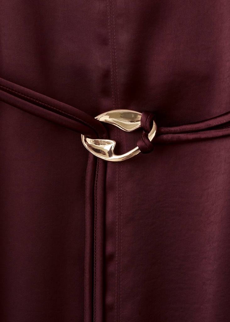 Robe Satinée Ceinture