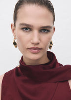 Blouse Satinée Avec Foulard