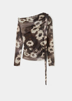 T-Shirt Floral Avec Foulard