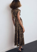 Leopard Satin Dress