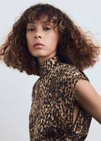 Leopard Satin Dress