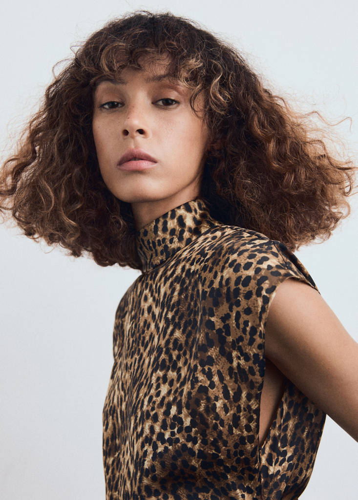 Leopard Satin Dress