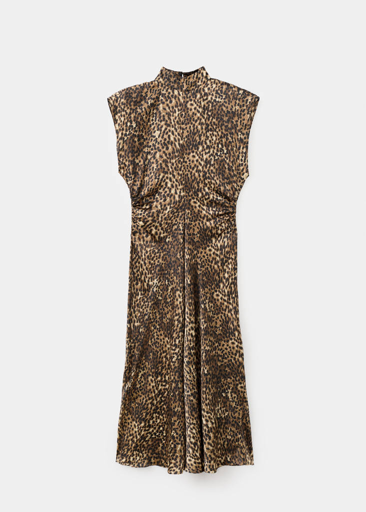 Leopard Satin Dress