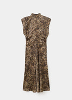 Leopard Satin Dress