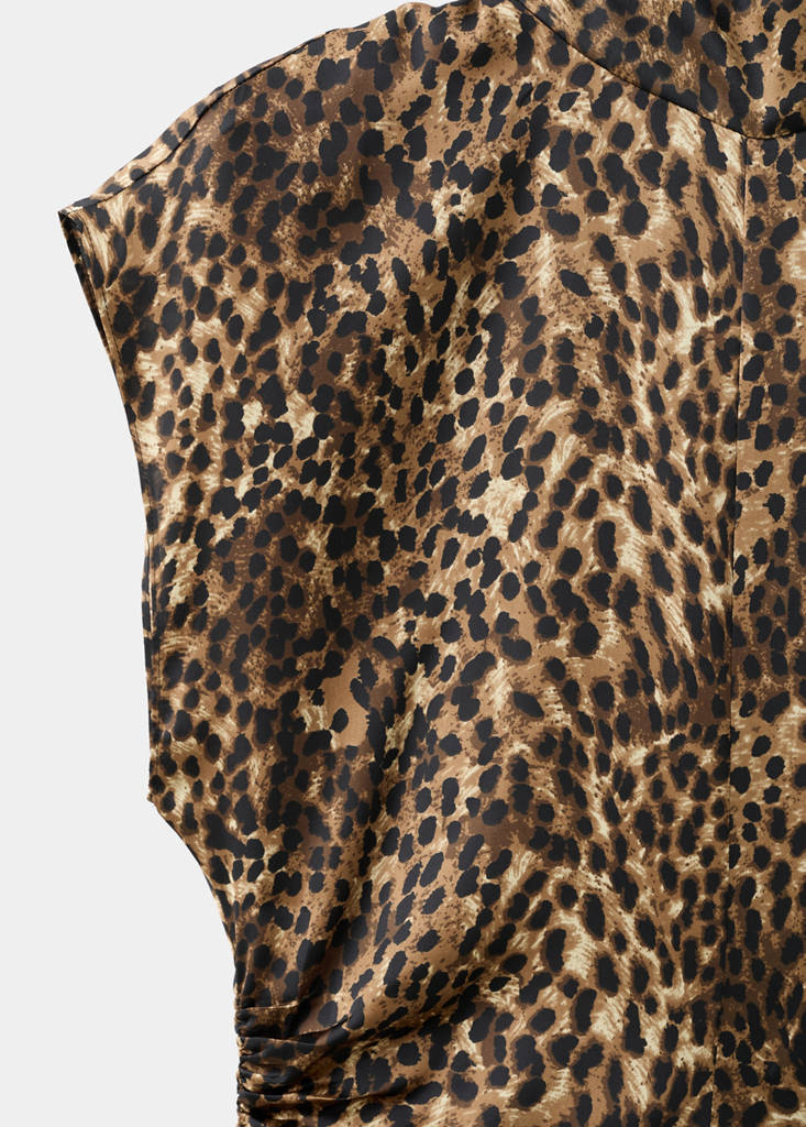 Leopard Satin Dress