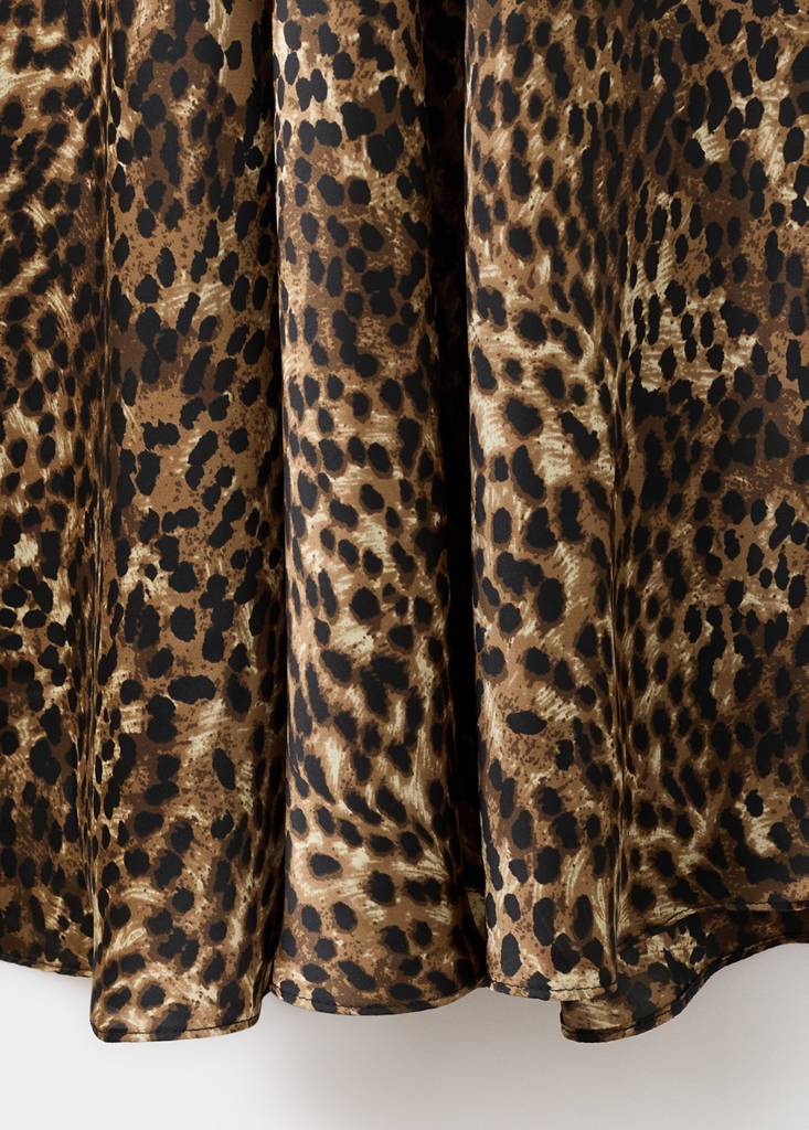 Leopard Satin Dress