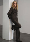 Pantalon De Costume Laine Jaspée