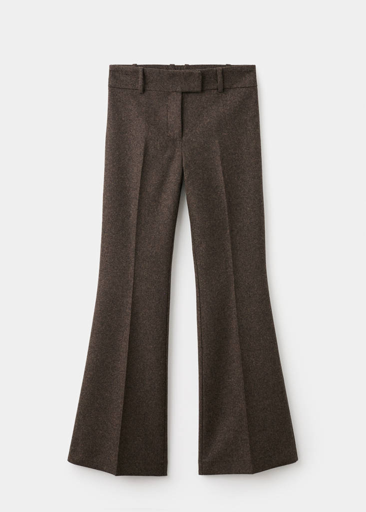 Pantalon De Costume Laine Jaspée