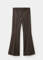 Pantalon De Costume Laine Jaspée