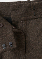 Pantalon De Costume Laine Jaspée