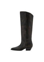 Bottes En Cuir Effet Usé