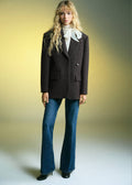 Blazer En Laine Micro Pied-De-Poule
