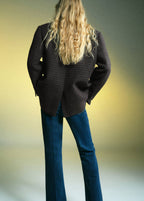 Blazer En Laine Micro Pied-De-Poule