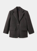 Blazer En Laine Micro Pied-De-Poule