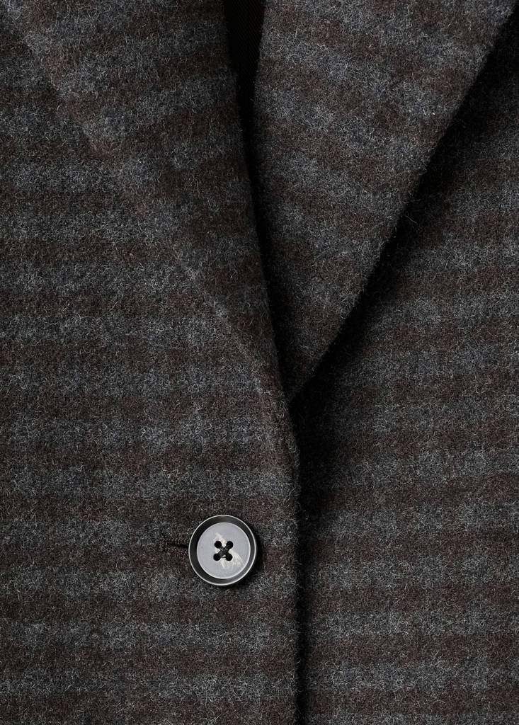 Blazer En Laine Micro Pied-De-Poule