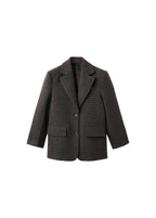 Blazer En Laine Micro Pied-De-Poule