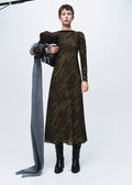 Robe En Satin Imprimé Animal