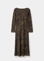 Robe En Satin Imprimé Animal